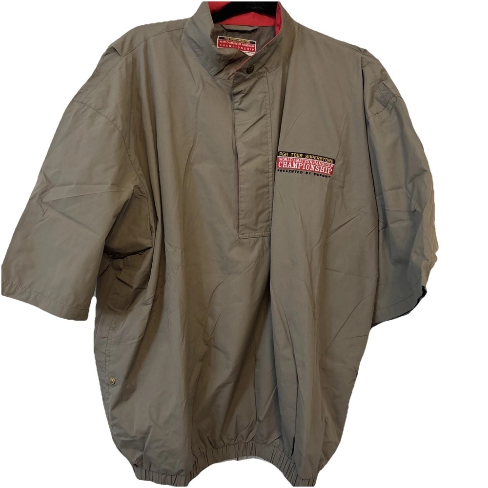 PGA Superstore World Amateur Championship Windbreaker Jacket SS Mens L Gray
